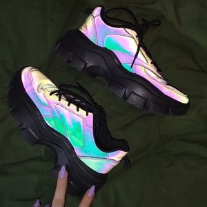 Holographic Reflective Chunky Sneaker